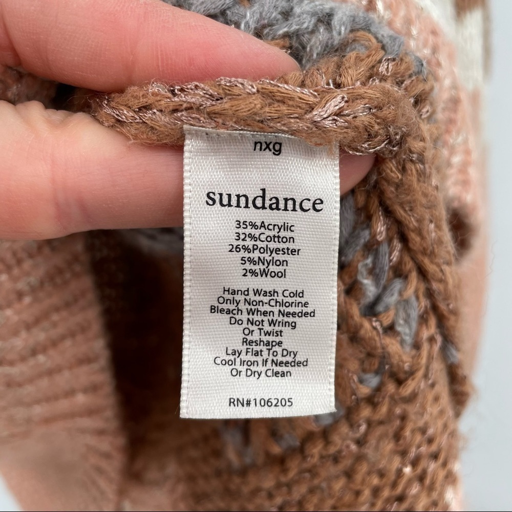 Sundance Pink Tribal Sweater with Sequin Sequin Detail - Picture 14 of 14